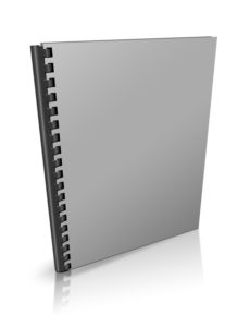 cahier avec reliure